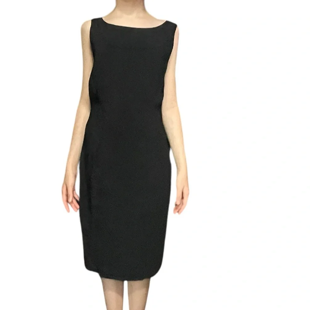 Love Moschino Black Shift Dress Drape Open Back Size 6 cocktail Party Evening - Picture 10 of 16